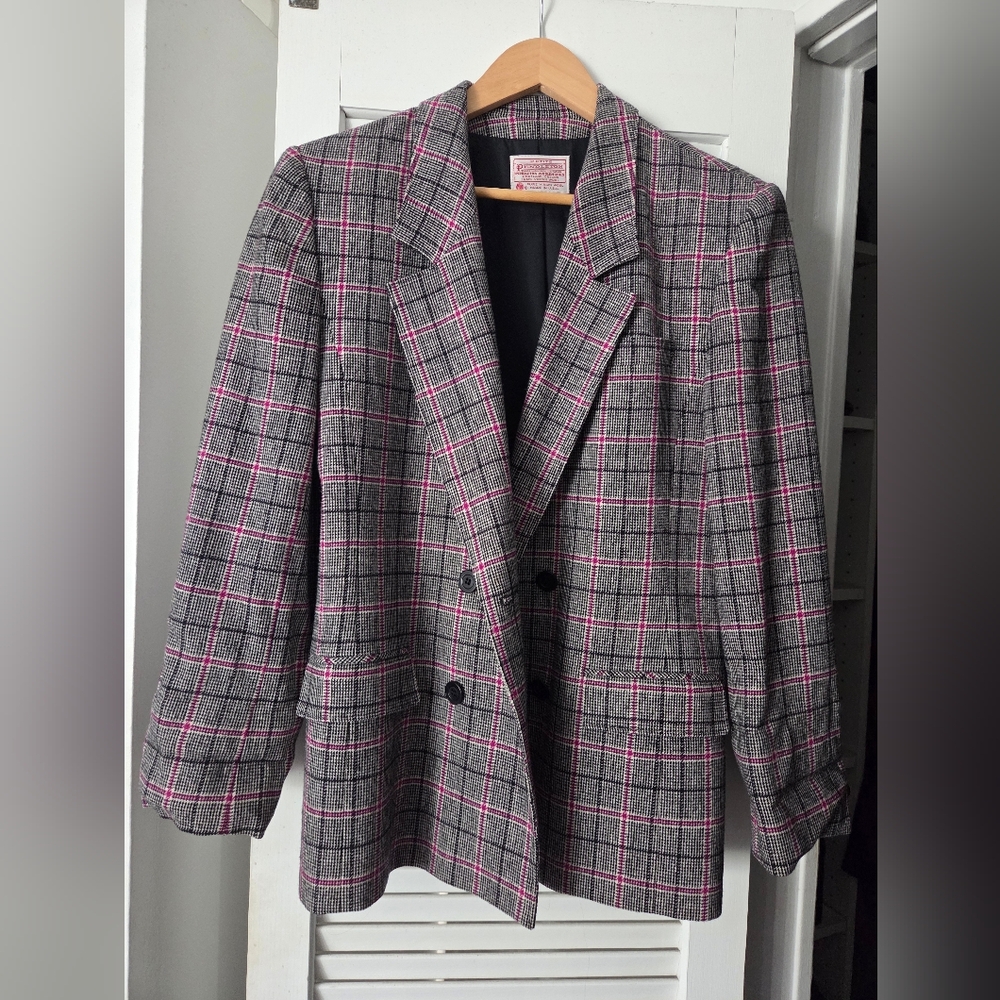 Vintage Pendelton Plaid Wool Blazer